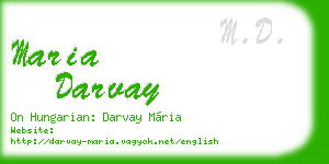 maria darvay business card